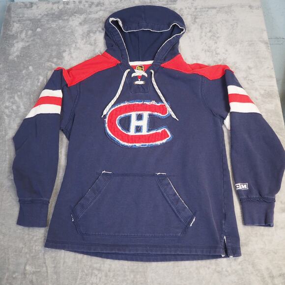 Montreal Canadians CCM PRO OK'D Athletic Equipment Hoodie Mens Size L NHL Hockey - Picture 2 of 13